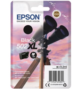 Cartouche d'encre 502 Noir XL Série Jumelles - Epson - Noir