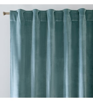 Rideau velours finition pattes cachées - La Redoute Interieurs - Céladon