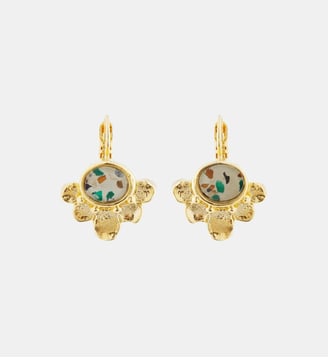 Boucles d'oreilles dormeuses terrazzo Les Néréides