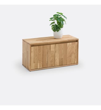 Module de rangement 2 portes chêne massif - La Redoute Interieurs - Chêne