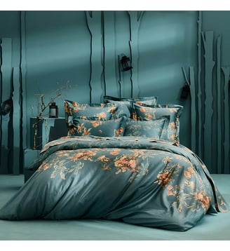 Housse de couette satin de coton - Garnier Thiebaut - Vert anglais