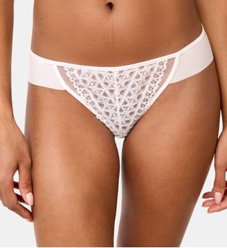Tanga Rétro Chic lys - Maison Lejaby - Blanc