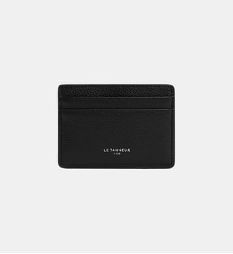Porte cartes Emile en cuir grainé - Le Tanneur - Noir