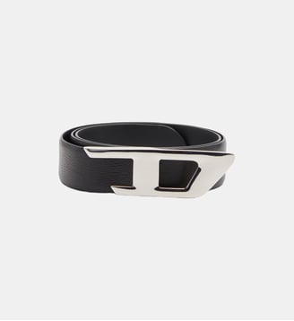 Ceinture 4 cm en cuir avec boucle D - Diesel - Noir