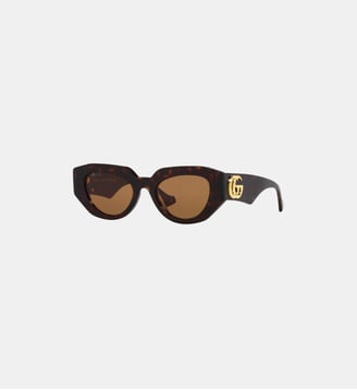 Lunettes de soleil Rectangulaire GG1421S - Gucci - Havane