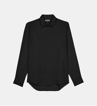 Chemise en lin unie - Vilebrequin - Noir