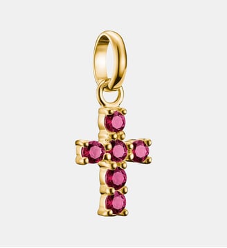 Charm croix avec rubis de laboratoire - Thomas Sabo - Or
