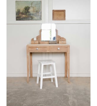 Coiffeuse art déco Louise N°301- Produit chiné - Debongout - Beige