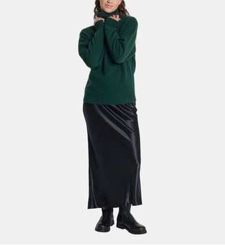 pull Ab en cachemire bleu - Agnès b. - Vert cèdre
