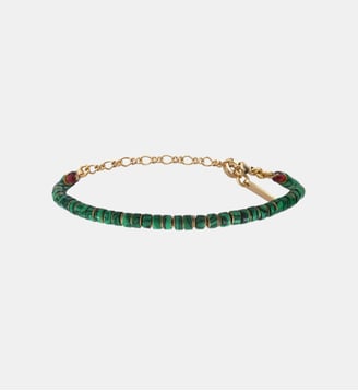 Bracelet fin réglable   - Ninon - Satellite - Vert