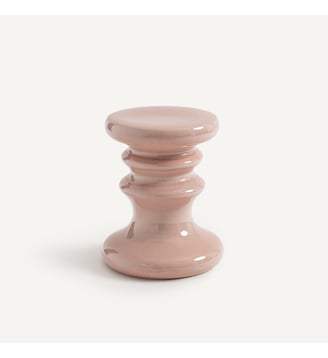 Bout de canapé céramique émaillée craquelée - AM.PM - Rose veneto