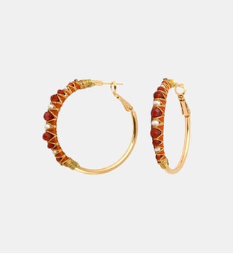 Boucles d'oreilles créoles   - Salina - Satellite - Orange