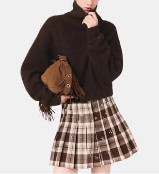 Pull à col roulé en mélange de yak - Maje - Marron foncé