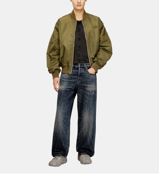 T-shirt classique avec appliqué D - Diesel - Gris