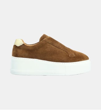 Basket slippers taylor - cuir velours - Charles Kammer - Marron