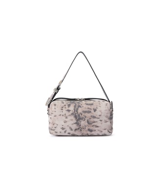 Sac boston à bandoulière moyen en daim embossé python - Pinko - Multicolore