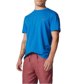 T-shirt slim en coton manches courtes Gunn - Rodd & Gunn - Bleu clair