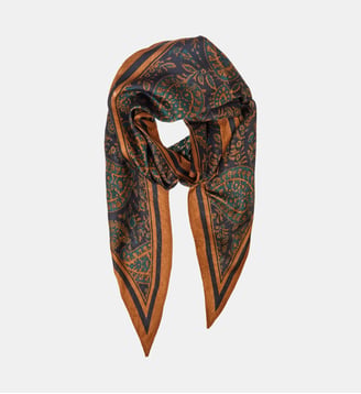 FOULARD imprimé cachemire ALAYA - La Petite Etoile - Marine