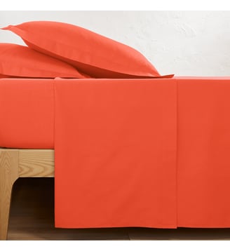 Drap plat uni en polycoton La Redoute Interieurs