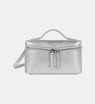 Petit sac boite Milano Trésor en cuir - Lancaster - Argent