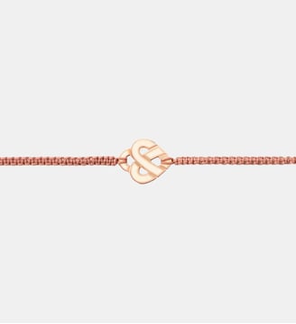 Bracelet Cœur Entrelacé Émail - Poiray - Or rose
