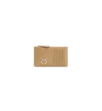 Porte-cartes zippé à motif en chevrons - Pinko - Plantation et or antique