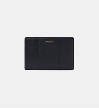 Portefeuille moyen modèle Juliette en cuir grainé - Le Tanneur - Noir