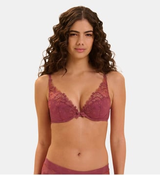 Soutien-gorge push-up décolleté plongeant - Rose Santal - Simone Pérèle - Rose santal