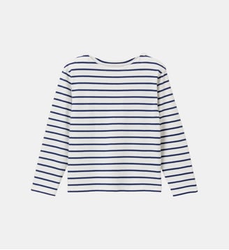 T-shirt marinière Garçon - Cyrillus - Rayure bico bleu