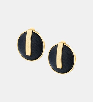 Boucles d'oreille T-ROUND - Trussardi - Black et yellow gold