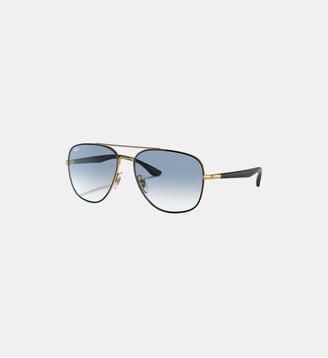 Lunettes de soleil Carré RB3683 - Ray Ban - Noir sur or