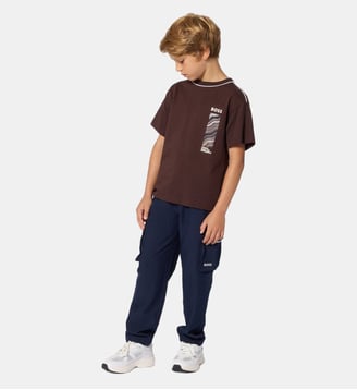 Pantalon élastiqué - BOSS Kidswear - Bleu cargo