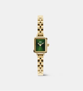 Montre Quadro mini Vert DW00100852 - Daniel Wellington - Argenté