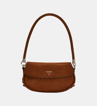 Sac d’épaule en daim Danya - Guess - Marron