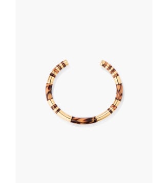 Jonc Positano tie & dye œil de tigre - Aurélie Bidermann - Or