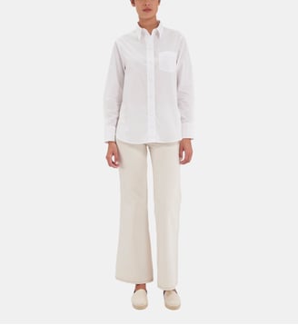 Chemise Maureen en coton à rayures - Ines de la Fressange Paris - Blanc