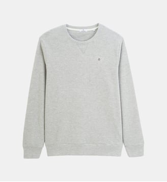 Sweat col rond French Rib - Serge Blanco - Gris chine