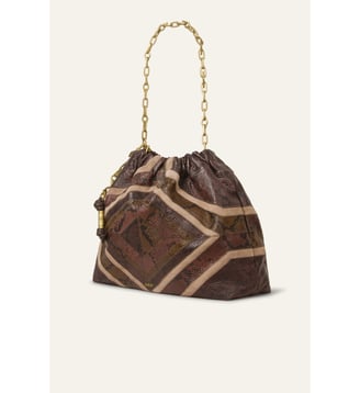 Sac M Patchwork Exotique June Tote - Ba&sh - Marron