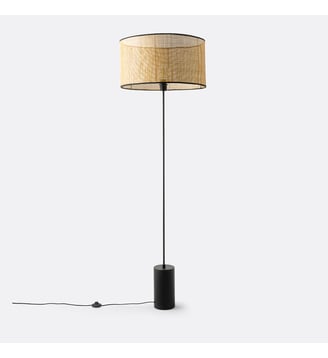 Lampadaire métal fer et cannage La Redoute Interieurs