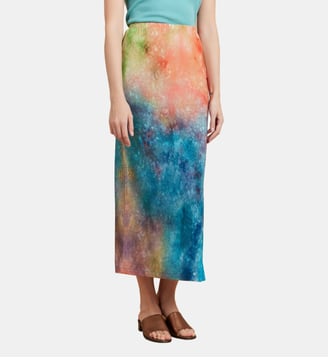jupe longue en viscose artiste Ikon Agnès b.