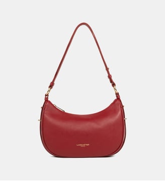 Sac besace Milano Aria en cuir - Lancaster - Rouge carmin