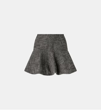 Mini-jupe en flanelle - Pinko - Noir, marron et blanc