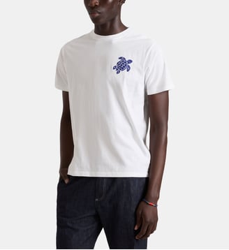 T-shirt en coton organique Tortue brodée - Vilebrequin - Bordeaux