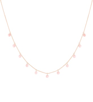 Collier POLKA - Opale rose - Or rose 750‰ - La Brune & La Blonde - Or rose