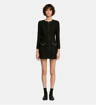 Robe courte chaîne métallique - Sandro - Noir