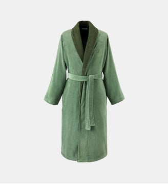 Peignoir long en velours - Boss Home - Vert olive