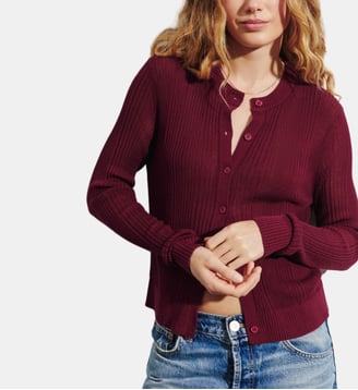 Cardigan côtes transparentes - Bompard - Oxalis