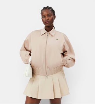 Veste gabardine stretch double col - Lacoste - Beige