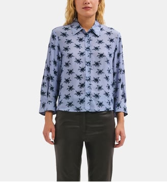 Chemise fluide fleurie - LOV - Pablo - Bleu ciel