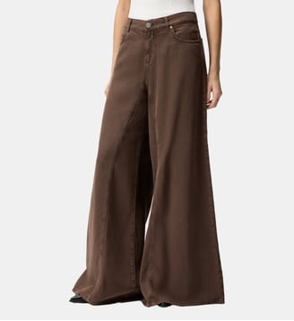 Jean super wide leg - Pinko - Marron